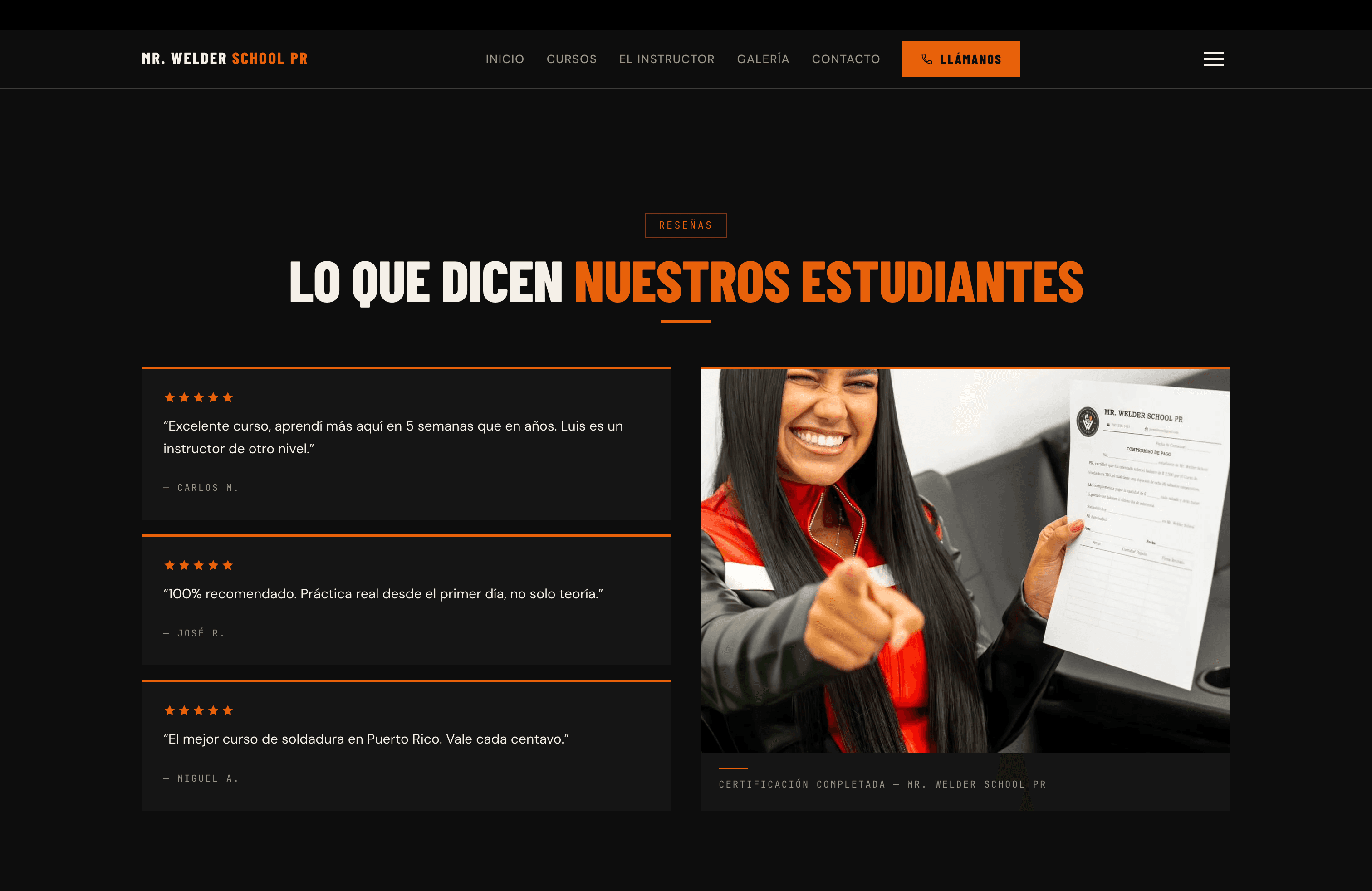 MR Welder School — pantalla 5
