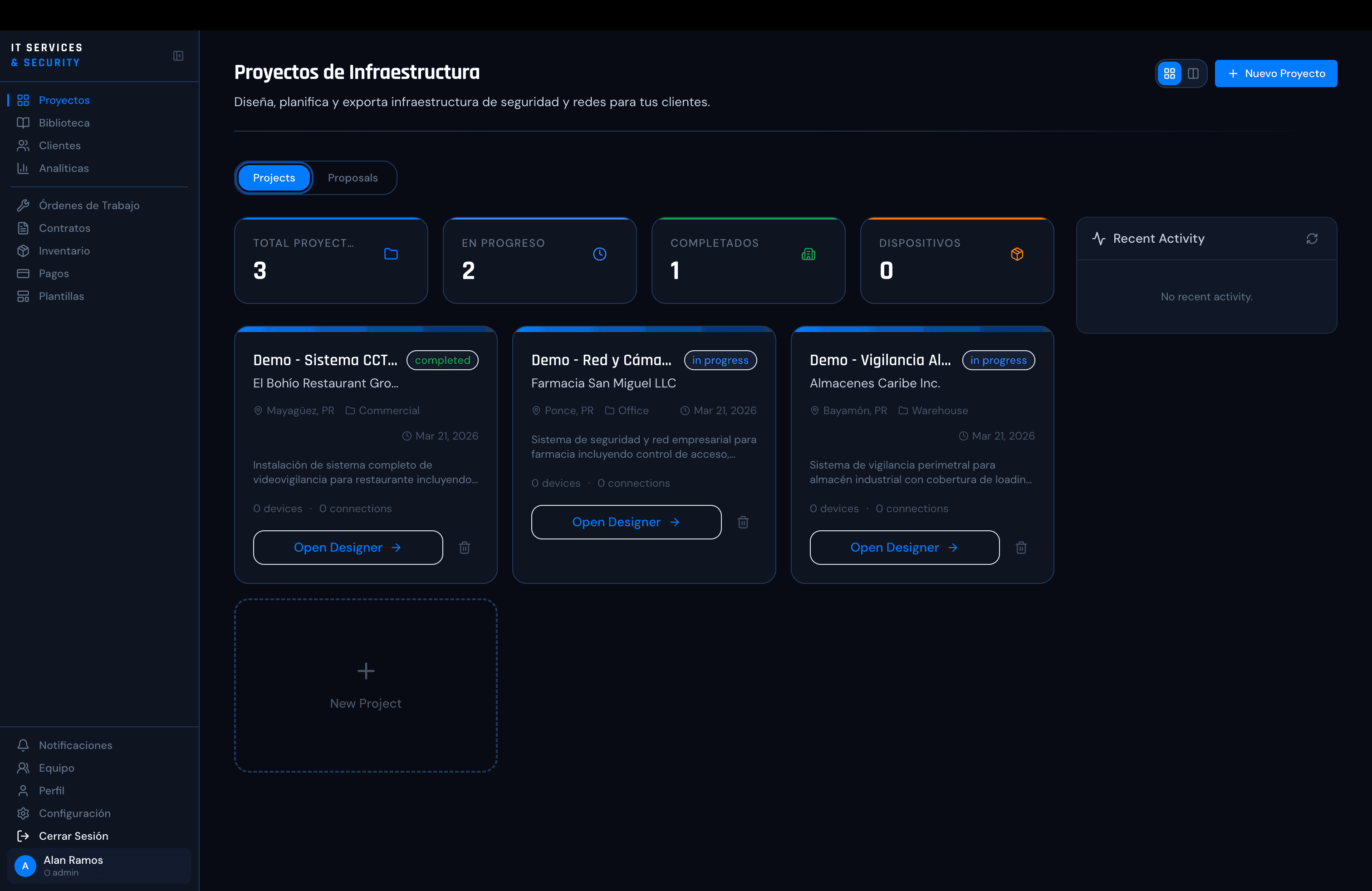NEXUS Command — pantalla 1